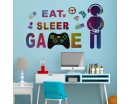 Eat Sleep Game Wall Decal 
